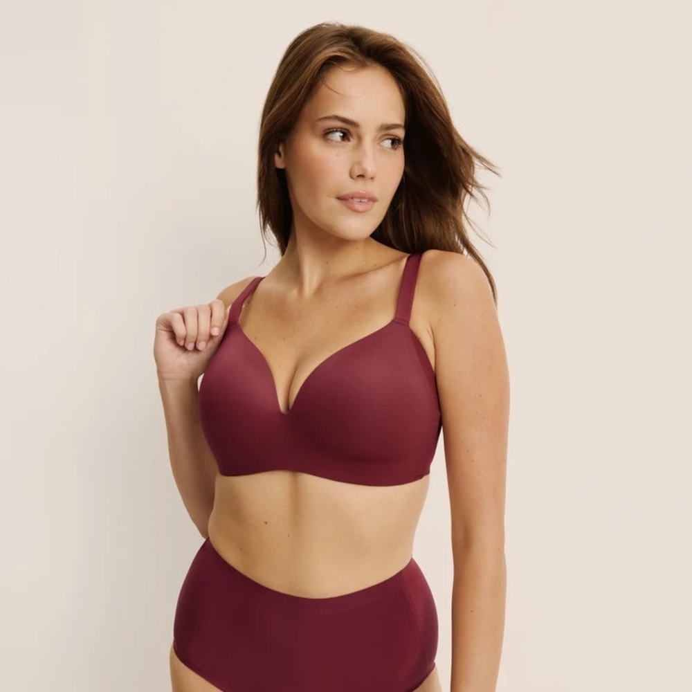 Knix WingWoman Contour Bra- Dark Cherry- Size 38C Wireless Bra